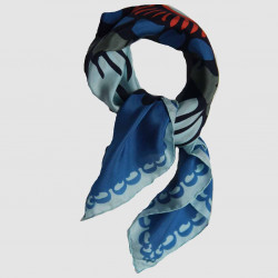 Mogador Bleu mini foulard - Les belles vagabondes - Par Monts et Par Vaux