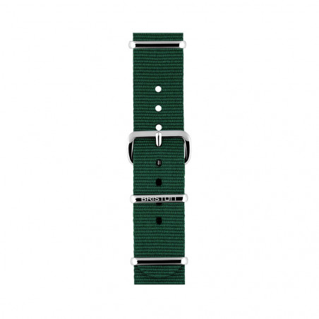 Bracelet vert anglais/ acier - Briston - Par Monts et Par Vaux