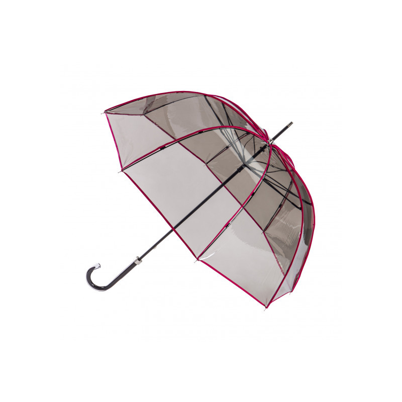 Parapluie transparent fumé bordé rose - Piganiol - Par Monts et Par Vaux