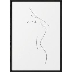 Line Art Femme dos - L'afficherie - Par Monts et Par Vaux - cadre