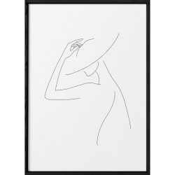 Line Art femme - L'Afficherie - Par Monts et Par Vaux - cadre