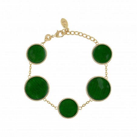 Bracelet Hera émail vert - Collection Constance - Par Monts et Par Vaux