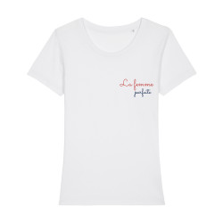 T-shirt PMPV Blanc femme parfaite - Toiles chics- Par Monts et Par Vaux