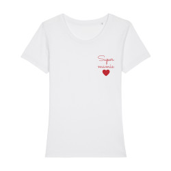 T-Shirt PMPV blanc "Super mamie" - Toiles Chics - Par Monts et Par Vaux