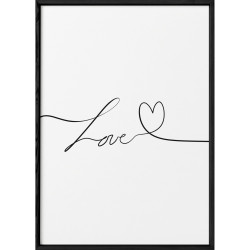 Line Art Love - L'afficherie - Par Monts et Par Vaux - cadre