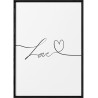 Line Art Love - L'afficherie - Par Monts et Par Vaux - cadre