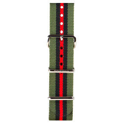 Bracelet kaki tricolore/ acier - Briston - Par Monts et Par Vaux