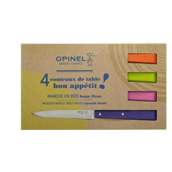 Coffret de 4 couteaux de table N°125 Bon Appétit Esprit Pop - Opinel - Packaging - Par Monts et Par Vaux